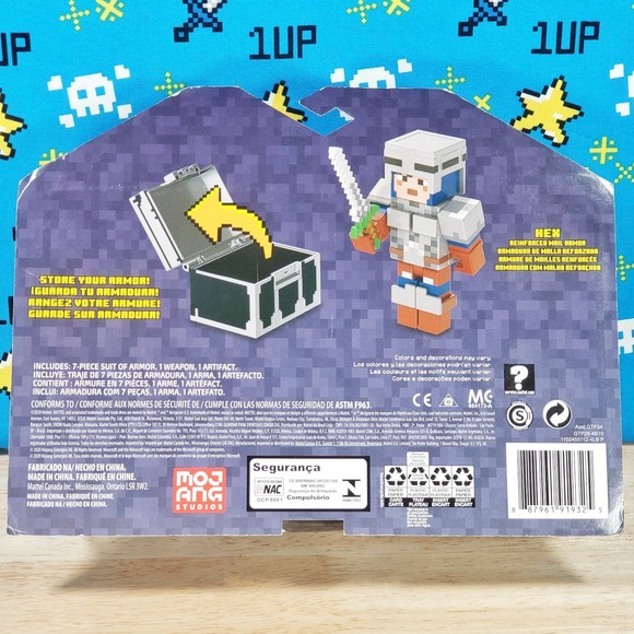 Minecraft Dungeons HEX Action Figure Set with Reinforced Mail Armor Battle Chest - Picture 2 of 7
